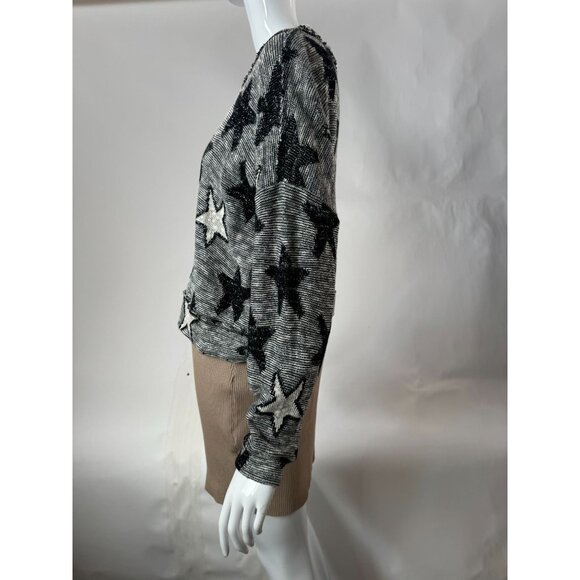 Starry Splendid Womens Sweater Large Cotton & Polyester Black/White Knit - Picture 12 of 16